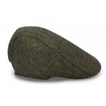 Herringbone Tweed Flatcap - Green Herringbone Tweed Flatcap - Green
